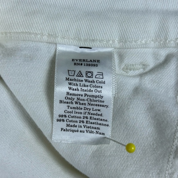 Everlane The Utility Barrel Pant High-Rise Crop Bone White Stretch Grunge Sz 0 - Picture 13 of 15